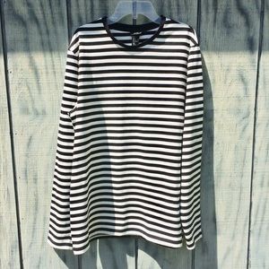 H&M Black and White Long Sleeve Top